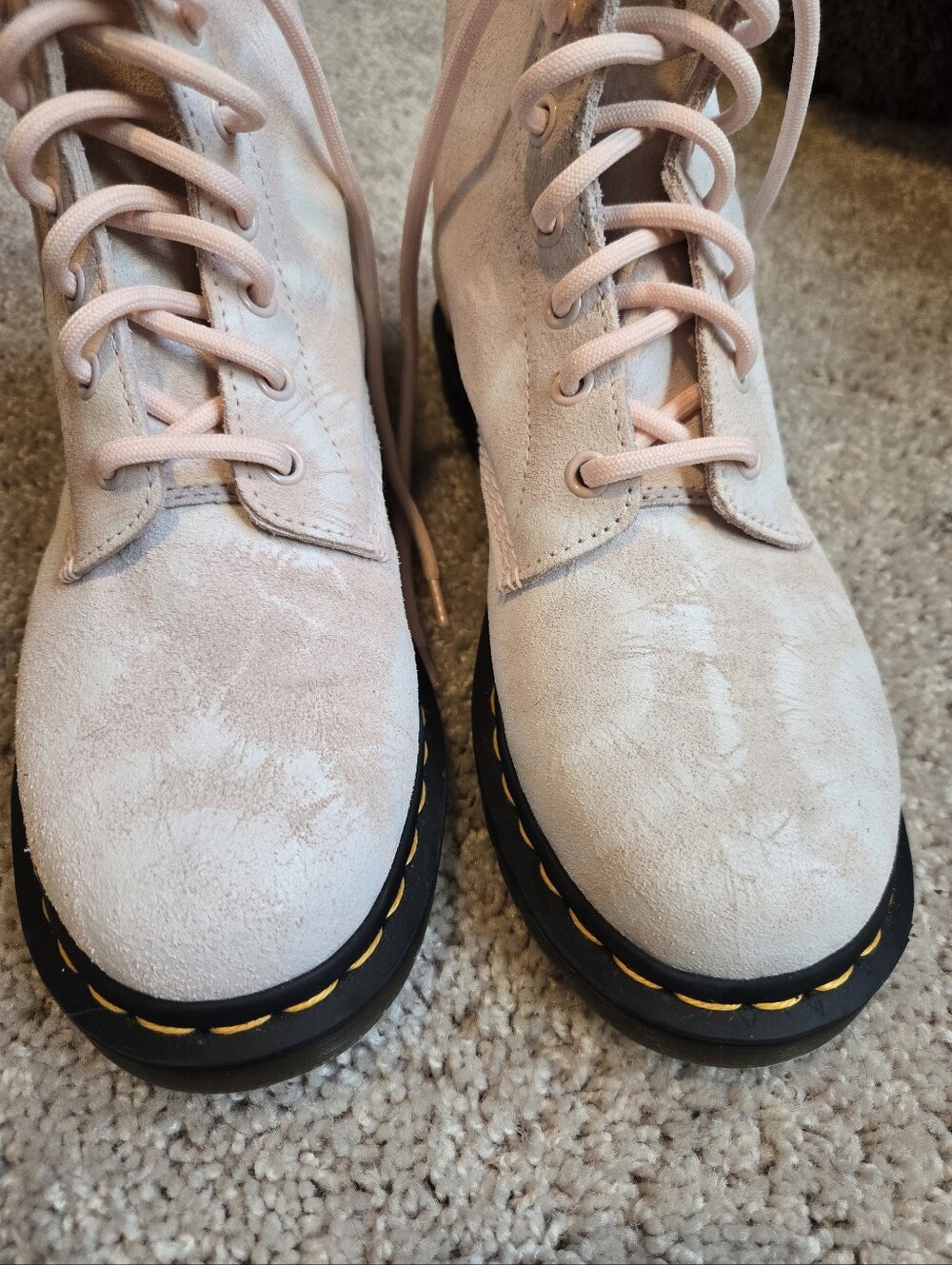 Dr. Martens Light Pink Tie Dye Combat Boots. Womens Size 8. EXCELLENT CONDITION! - Picture 13 of 14